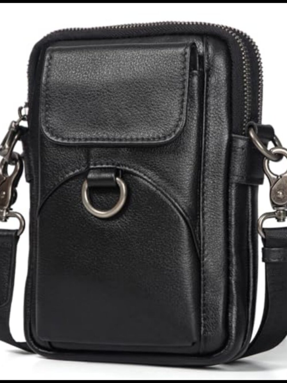 Genuine Leather Small Crossbody Messenger Phone Bag Men